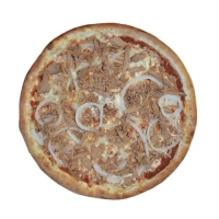 Tomatensaus, kaas, tonijn en uien